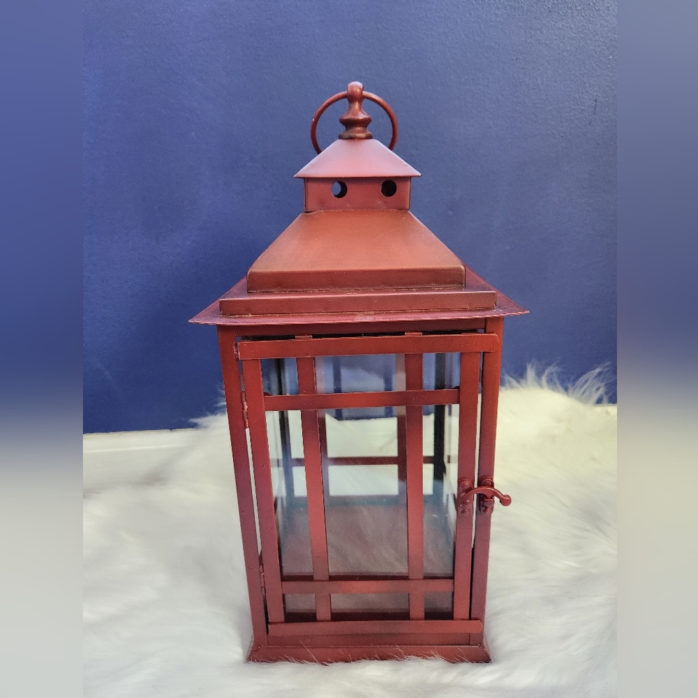 Red metal lantern